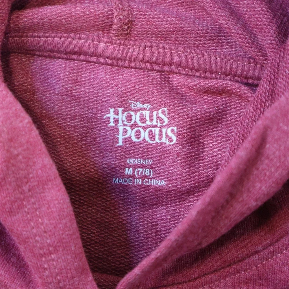 Disney Girls M 7/8 Hocus Pocus Hoodie Dress Burgundy Sanderson Sisters